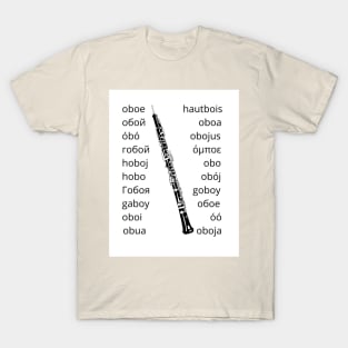 Oboe in Many Languages T-Shirt